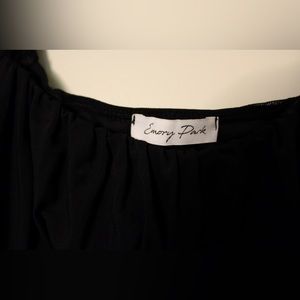 Emory Park Black Ruched Dress